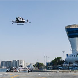 Image - EHang Showcases EH216 Series and VT-30 Pilotless eVTOL Aircraft at DRIFTx , EH216-S Completes Debut Flight in Abu Dhabi