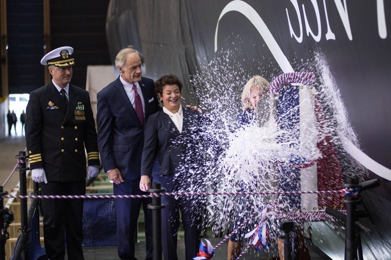 Newport News Shipbuilding Division Christens VirginiaClass