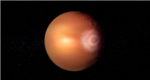 Artist impression of glory on exoplanet WASP-76b
