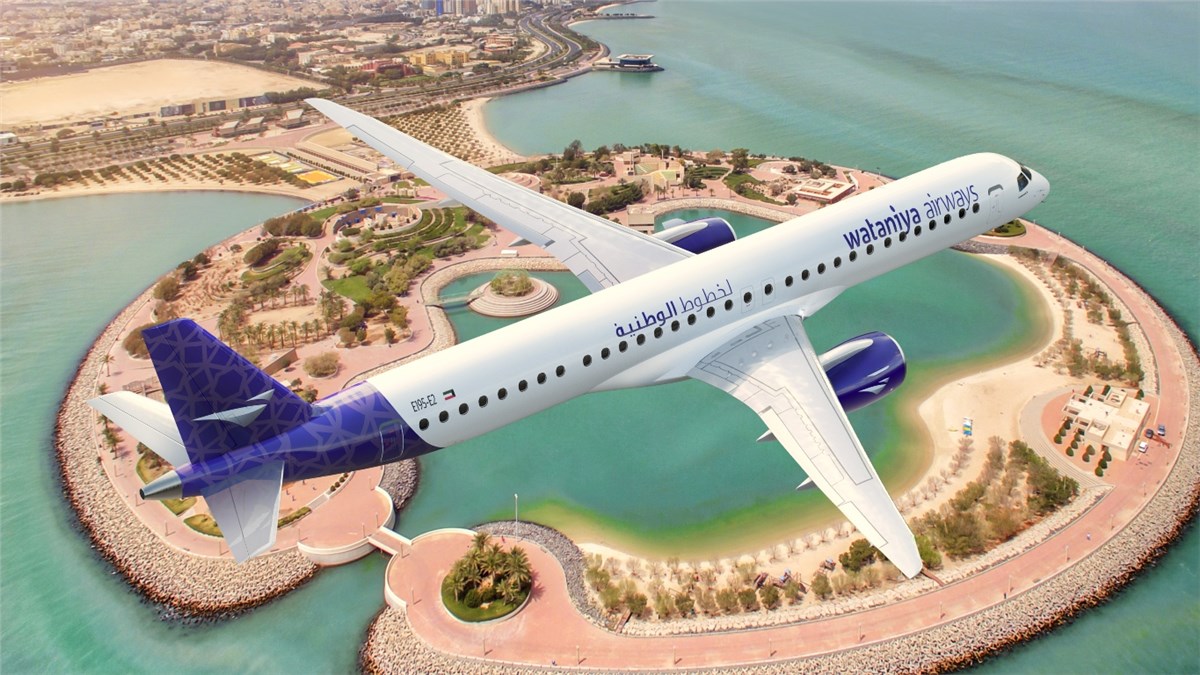 Kuwait's Wataniya Airways, Signs a Contract for the E195E2