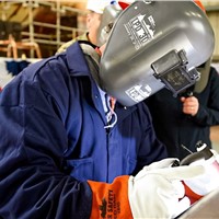Keel of Harrisburg (LPD 30) Authenticated at Ingalls Shipbuilding