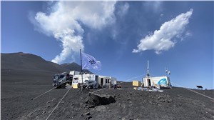 Base camp on Mount Etna