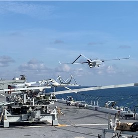 Image - Textron Systems' Aerosonde UAS Takes 1st Maritime Flight Aboard USS Miguel Keith