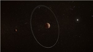 Artist impression of Quaoar and its ring