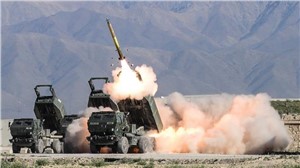 An American HIMARS in action