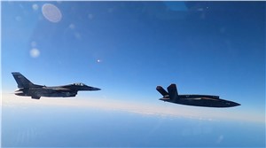 XQ-58A and F-16 Together in Flight