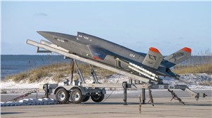 Valkyrie Aircraft on Launcher at Launch Attitude