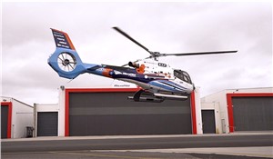 Helicopter landing at Moorabbin Airport, Australia Airbus &copy;