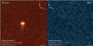 Phaethon shines and vanishes