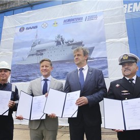 Image - Keel Laying Ceremony for the 1st Polish SIGINT Ship Built at Remontowa Shipyard