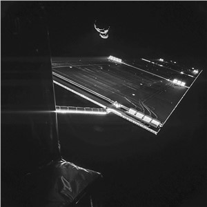 Rosetta mission selfie at comet