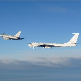 RAF Typhoon Jets Intercept Russian Bombers Flying North of Scotland