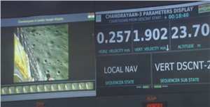 Moments before the landing of Chandrayaan-3