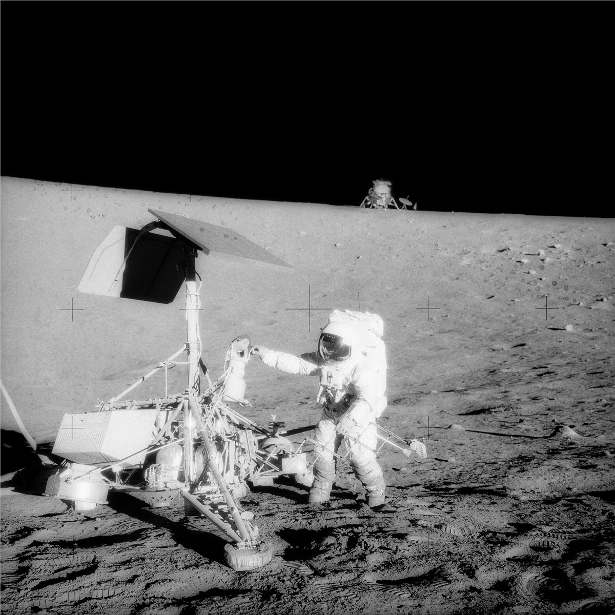 How to Make Roads on the Moon Apollo 12 astronaut on the Moon