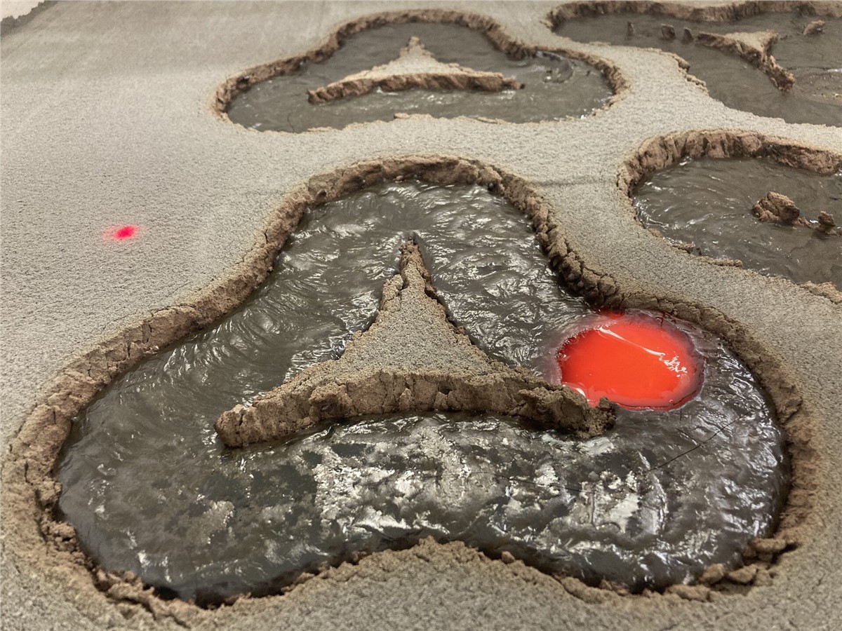 How to Make Roads on the Moon Melting a triangular pattern in regolith