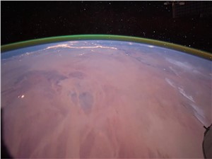 Airglow observed from the ISS