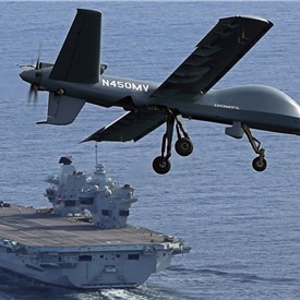GA-ASI Demos Short Takeoff/Landing of UAS on UK Carrier