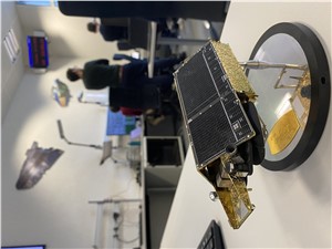 CryoSat scale model inside the control room