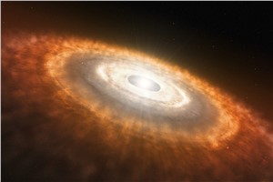 Artist's impression of protoplanetary disc