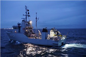 KATFISH on MSF drone vessel at Night