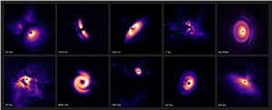 Planet-forming discs in 3 clouds of the Milky Way