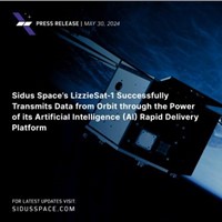 Sidus Space's LizzieSat-1 Successfully Transmits Data from Orbit through the Power of its AI Rapid Delivery Platform