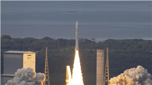 The first Ariane 6 rocket soars to the sky
