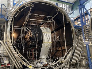 MTG-S1 in the thermal vacuum chamber