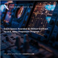 Sidus Space Awarded $2M Contract for US Navy Propulsion Program