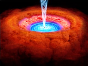 Artist impression of the supermassive black hole