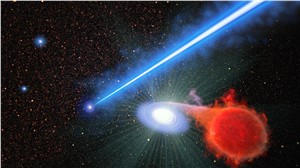 Black hole jet and accompanying erupting nova