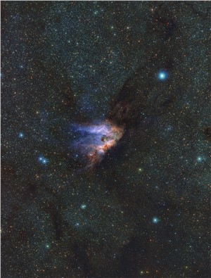 An infrared view of the Messier 17 nebula