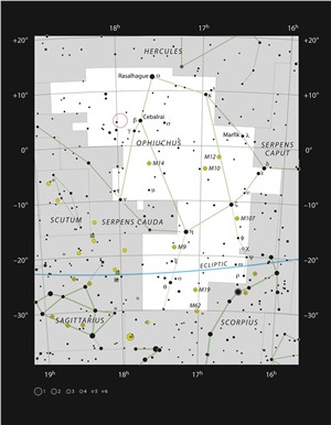 Barnard's Star in the constellation Ophiuchus
