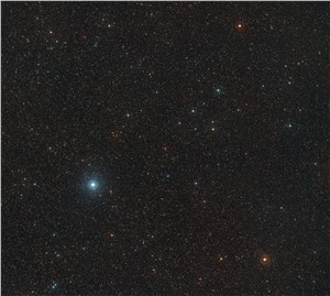 Widefield image of the sky around Barnard's Star