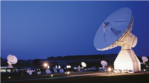 A space antenna farm amid the Ardennes forest