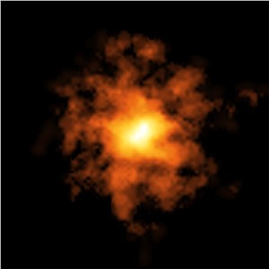 ALMA image of the cold gas in REBELS-25