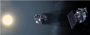 Proba-3 satellites forming artificial eclipse ESA &copy;