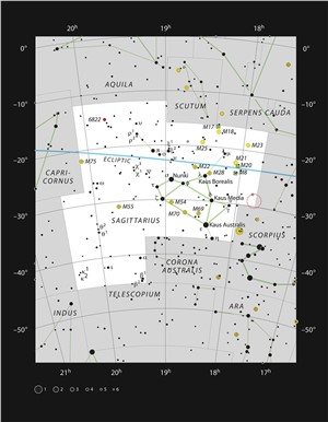 Sagittarius A* in the constellation of Sagittarius European Southern Observatory (ESO) &copy;