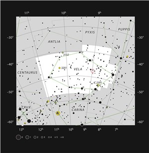 RCW 38 in the Constellation of Vela European Southern Observatory (ESO) &copy;