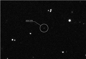 Asteroid 2024 YR4 observed with ESO's VLT European Southern Observatory (ESO) &copy;