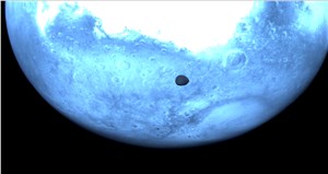 Mars and Deimos viewed by Hera's Hyperscout H ESA &copy;