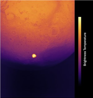 Mars and Deimos viewed by Hera's TIRI ESA/JAXA &copy;