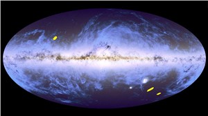 Location of Euclid Deep Field on Gaia & Planck map ESA/Euclid/Euclid Consortium/NASA; ESA/Gaia/DPAC; ESA/Planck Collaboration  &copy;