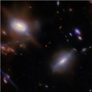 JADES-GS-z13-1 (NIRCam close-up) ESA/Webb, NASA, STScI, CSA, JADES Collaboration, Brant Robertson (UC Santa Cruz), Ben Johnson (CfA), Sandro Tacchella (Cambridge), Phill Cargile (CfA), J. Witstok, P. Jakobsen, A. Pagan (STScI), M. Zamani (ESA/Webb)  &copy;