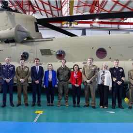Image - Spanish Minister of Defense Visits Indra's New Chinook CH-47F Simulator, Europe's 1st for the New Version of This Helicopter