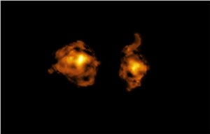 ALMA image of the 'cosmic joust' European Southern Observatory (ESO) &copy;