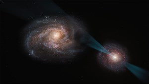 Artist's impression of a 'cosmic joust' European Southern Observatory (ESO) &copy;
