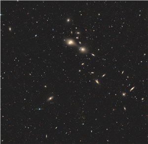 Wide-field view of region around a 'cosmic joust' European Southern Observatory (ESO) &copy;