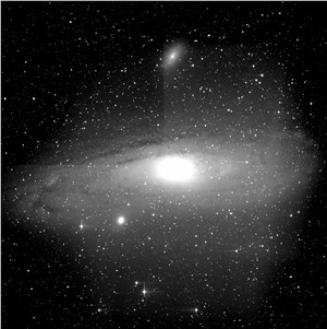 Flyeye's view of the Andromeda galaxy ESA &copy;