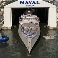 Launching of HS FORMION, 3rd FDI Frigate for the Hellenic Navy